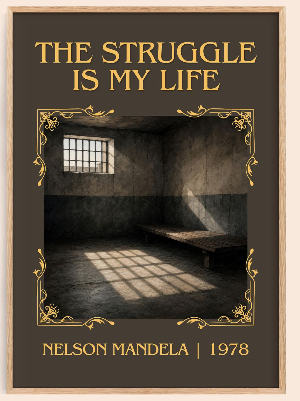 The Struggle Is My Life Classic Book Art Print by Nelson Mandela – book poster