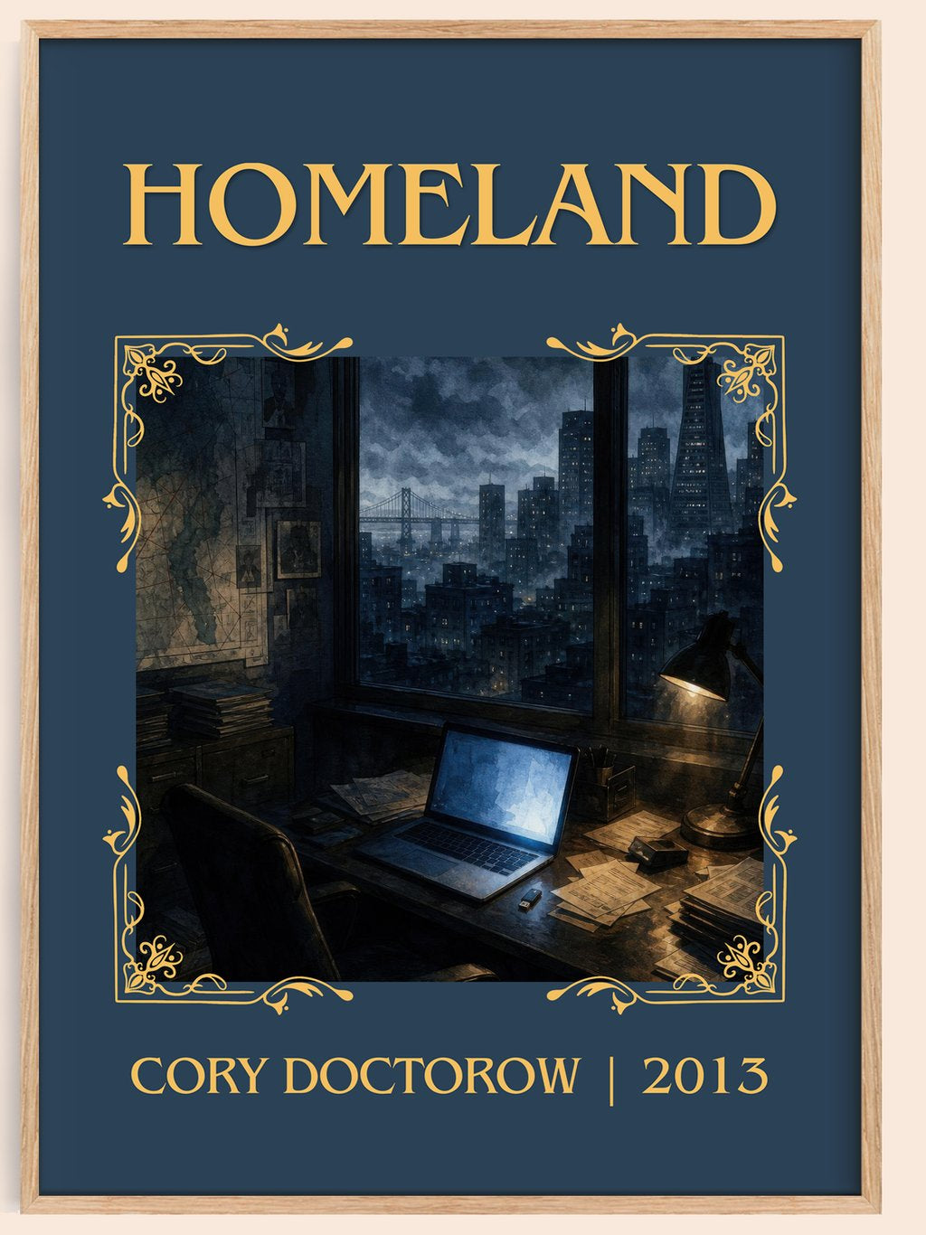 Homeland Classic Book Art Print by Cory Doctorow – book poster
