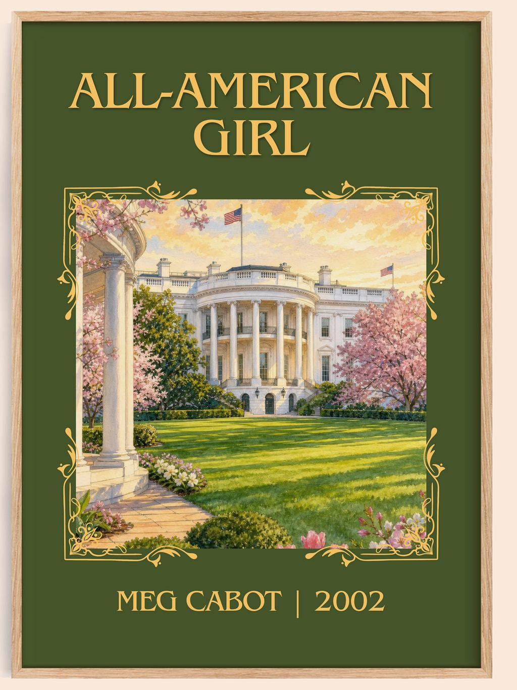 All-American Girl Classic Book Art Print by Meg Cabot – book poster