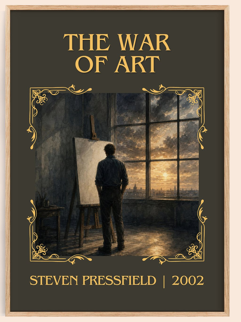 The War of Art Classic Book Art Print by Steven Pressfield – book poster