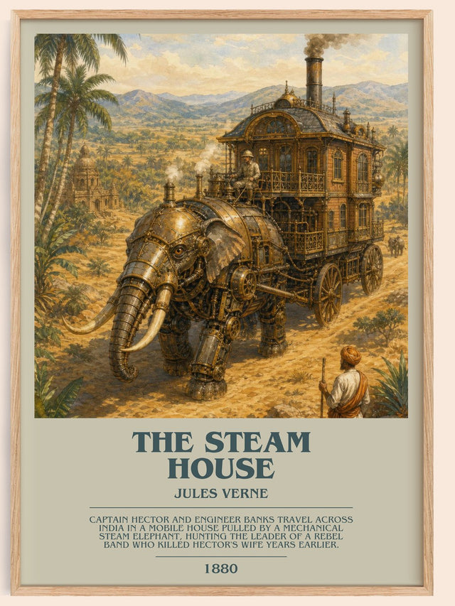 The Steam House Bookish Wall Art by Jules Verne