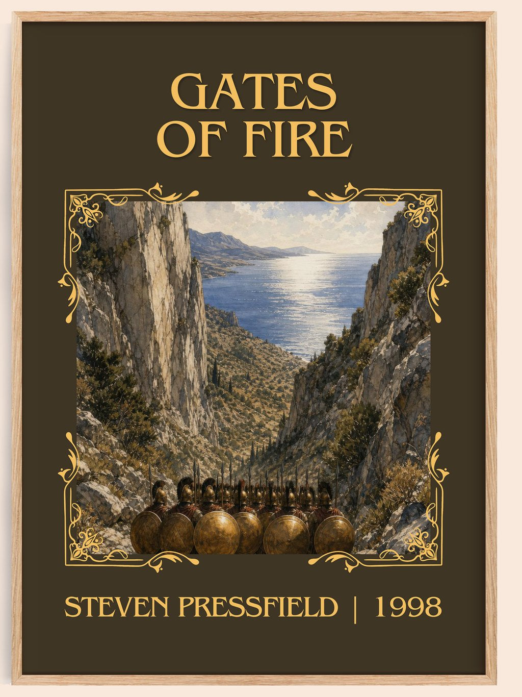 Gates of fire Classic Book Art Print by Steven Pressfield – book poster