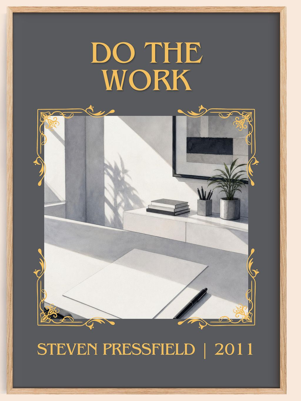 Do the Work Classic Book Art Print by Steven Pressfield – book poster