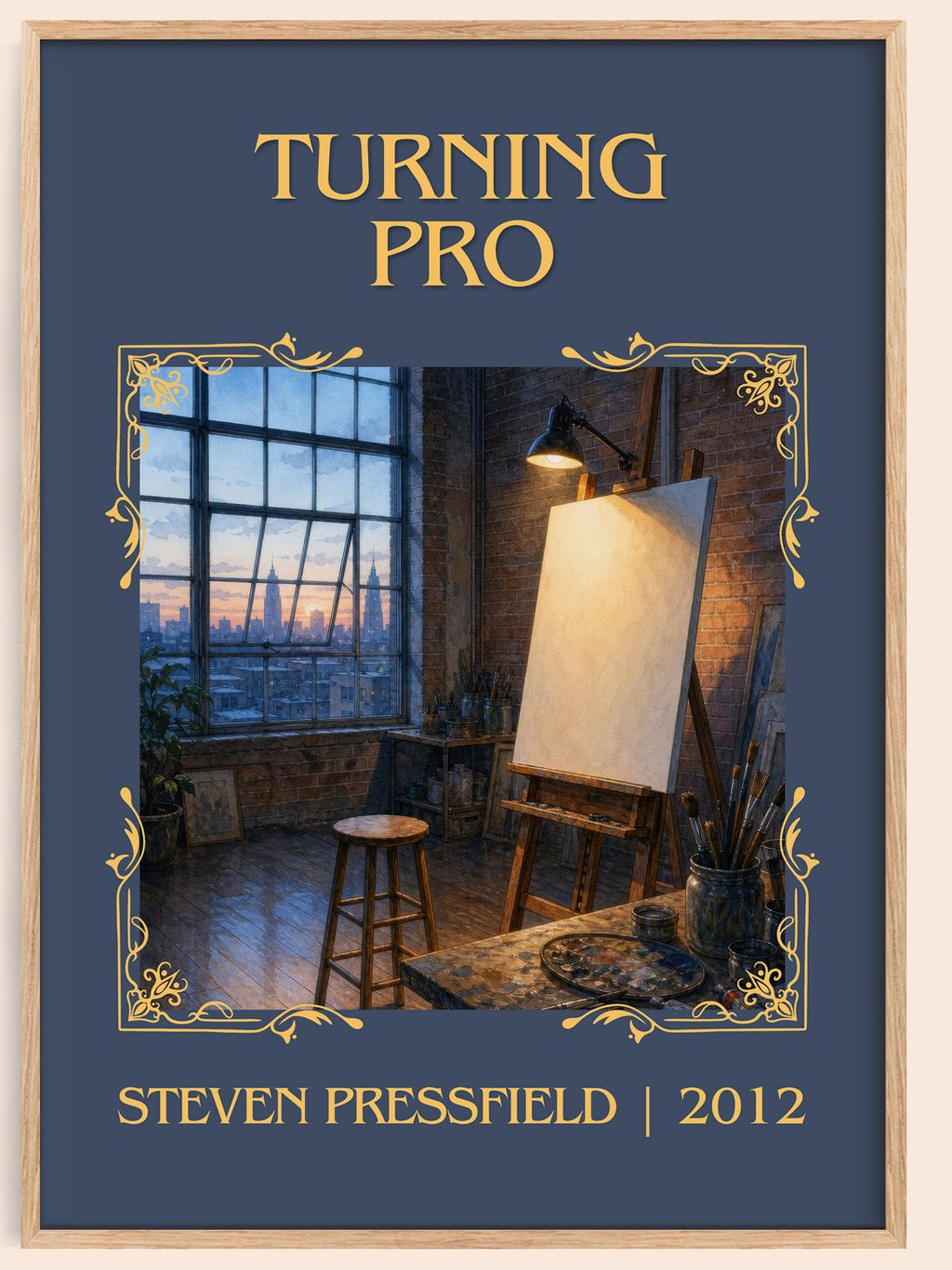 Turning pro Classic Book Art Print by Steven Pressfield – book poster