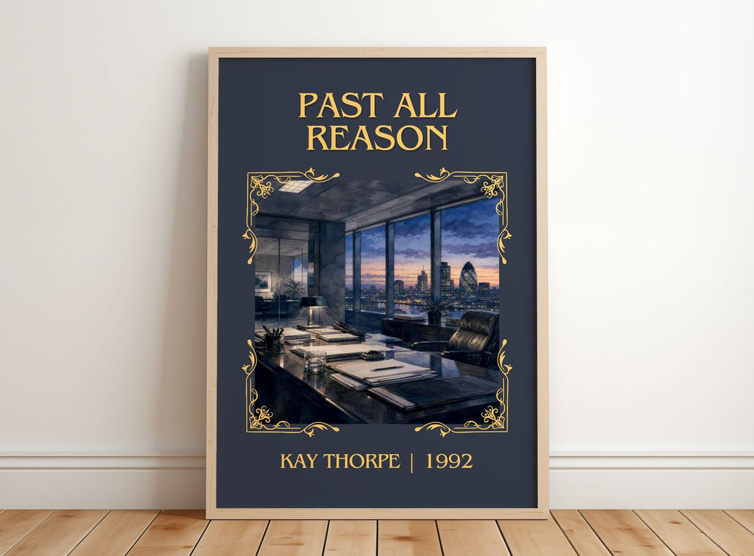 Past All Reason Classic Book Art Print by Kay Thorpe – framed print leaning on a wooden floor