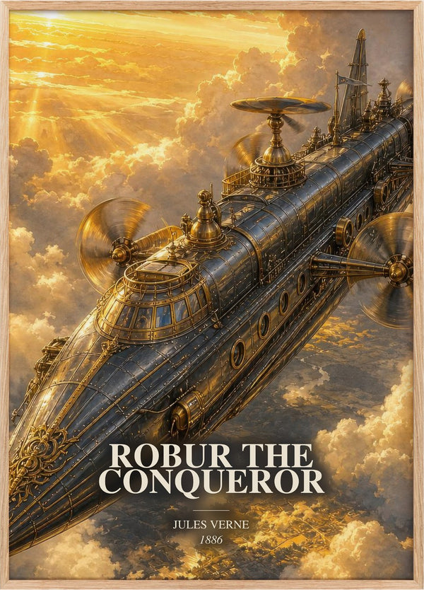 Robur The Conqueror Book Watercolour Illustration by Jules Verne