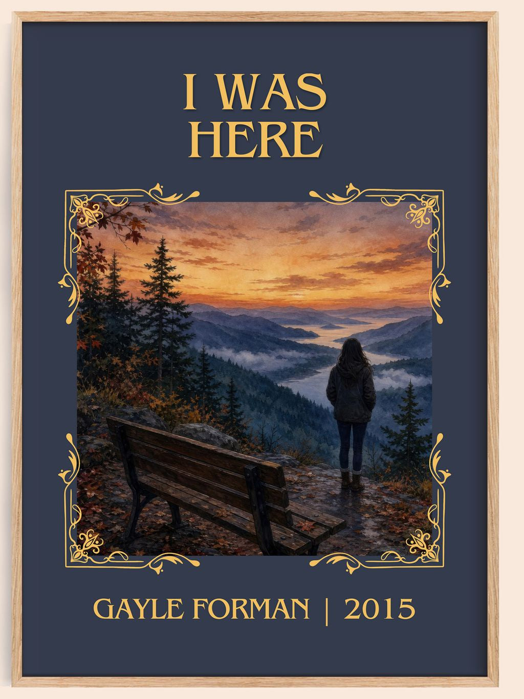 I Was Here Classic Book Art Print by Gayle Forman – book poster