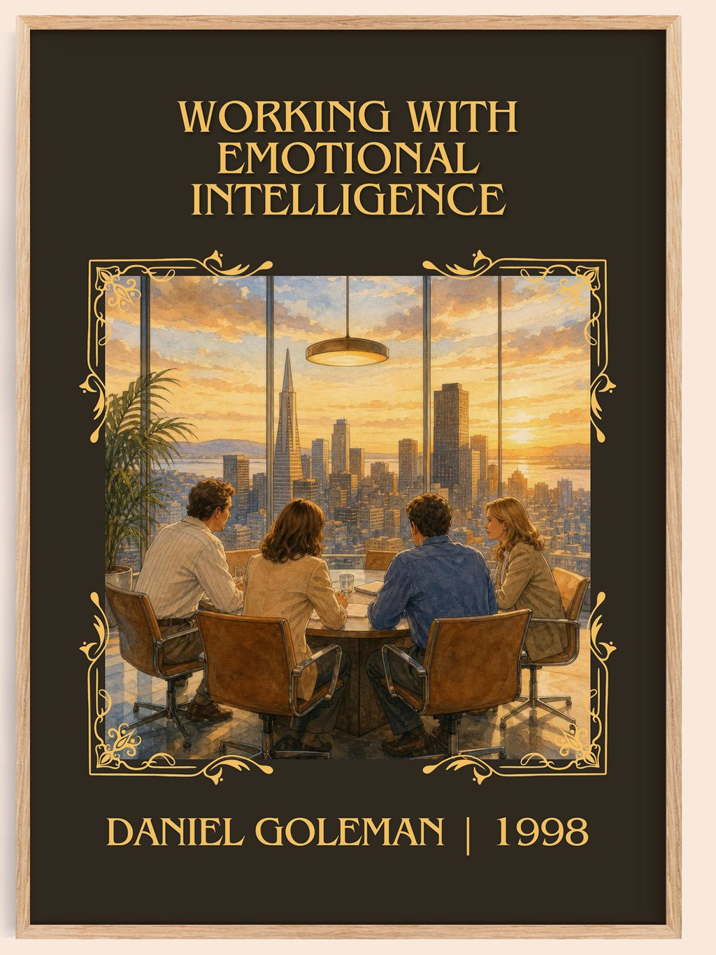 Working with Emotional Intelligence Classic Book Art Print by Daniel Goleman – book poster