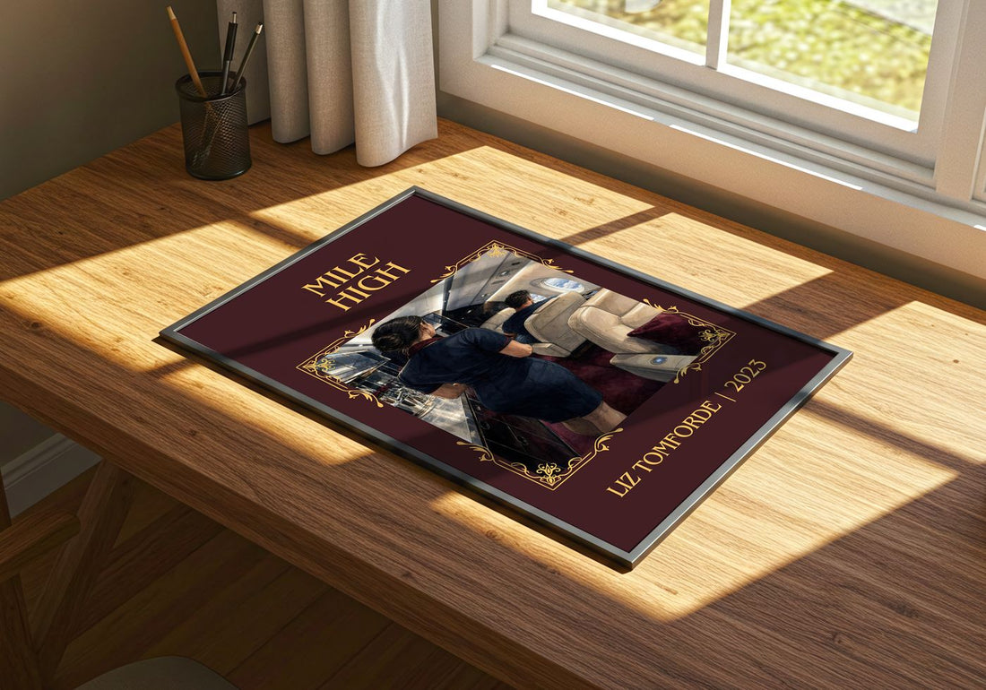 Mile High Classic Book Art Print by Liz Tomforde – print on a sunlit desk