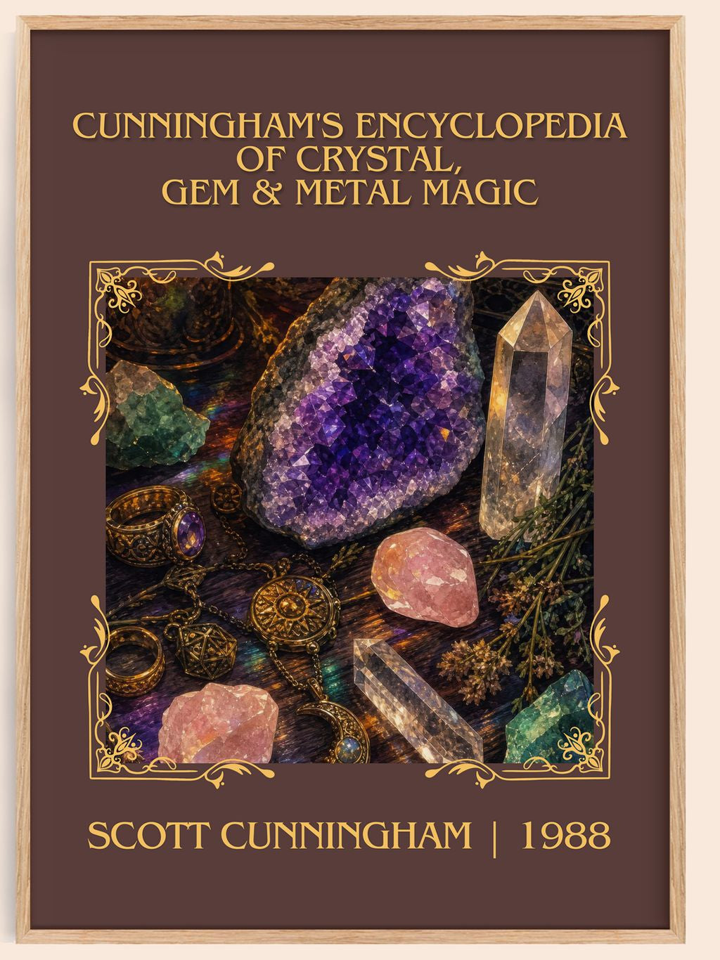 Cunningham's encyclopedia of crystal, gem & metal magic Classic Book Art Print by Scott Cunningham – book poster