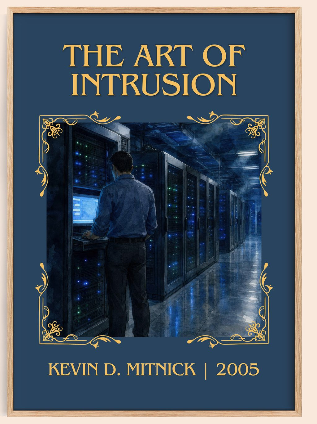 The Art of Intrusion Classic Book Art Print by Kevin D. Mitnick – book poster