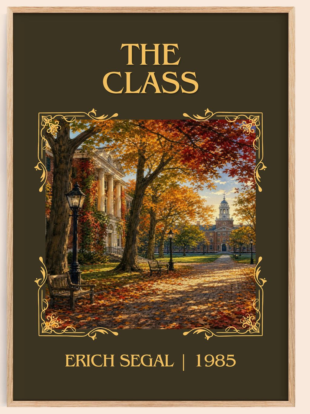 The class Classic Book Art Print by Erich Segal – book poster
