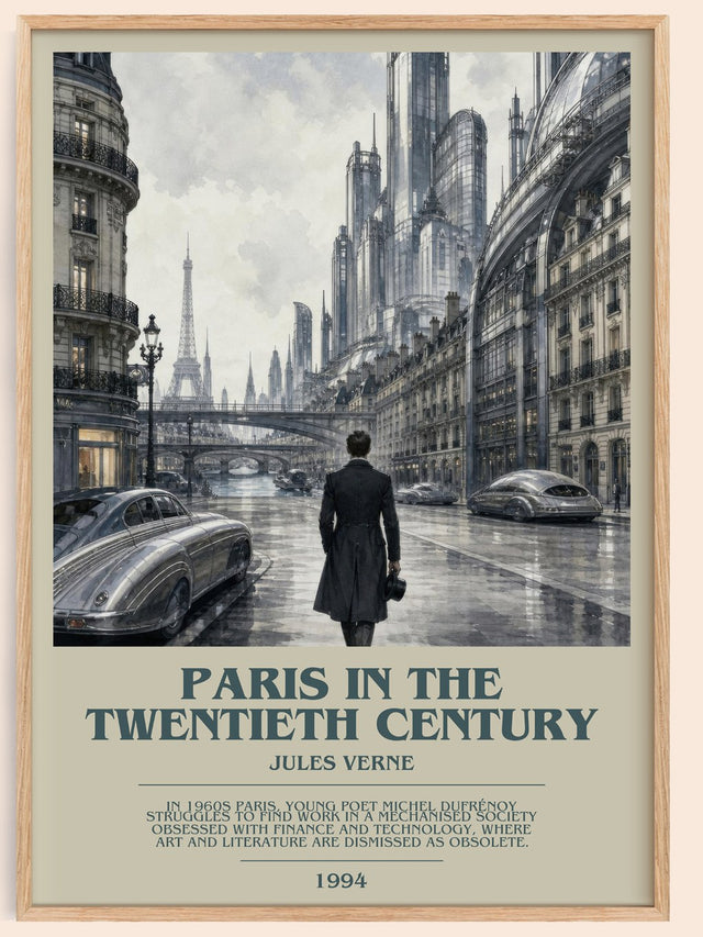 Paris In The Twentieth Century Bookish Wall Art by Jules Verne