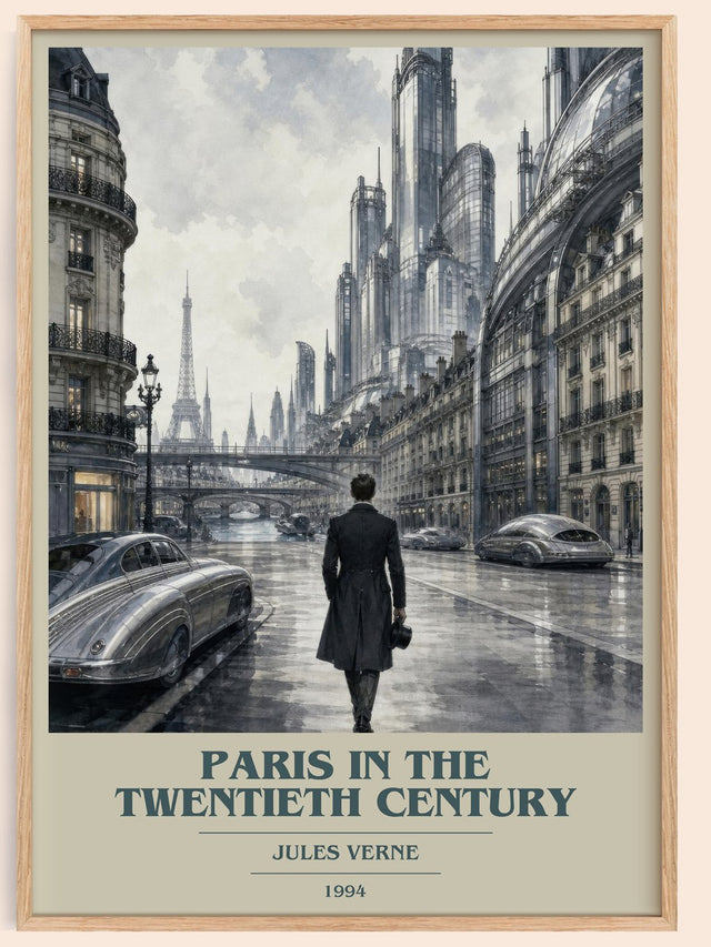 Paris In The Twentieth Century Book Cover Poster by Jules Verne