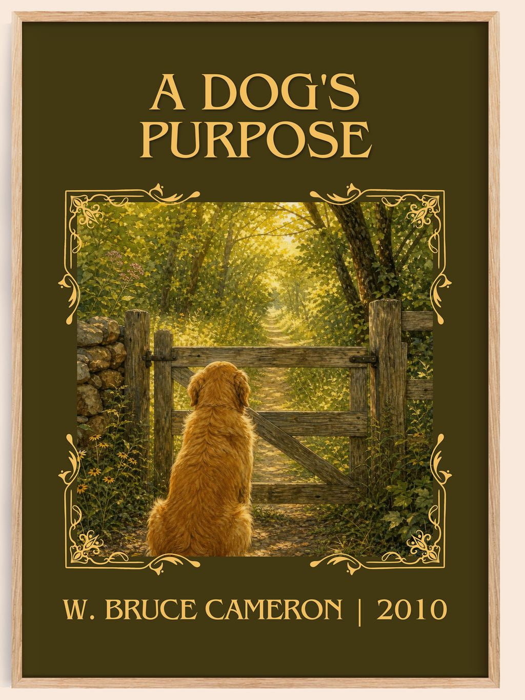 A Dog's Purpose Classic Book Art Print by W. Bruce Cameron – book poster