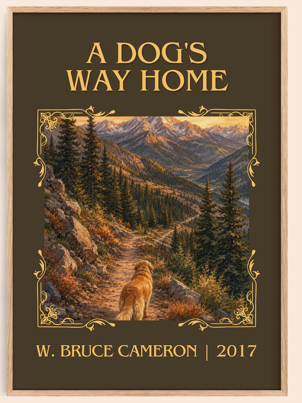 A Dog's Way Home Classic Book Art Print by W. Bruce Cameron – book poster