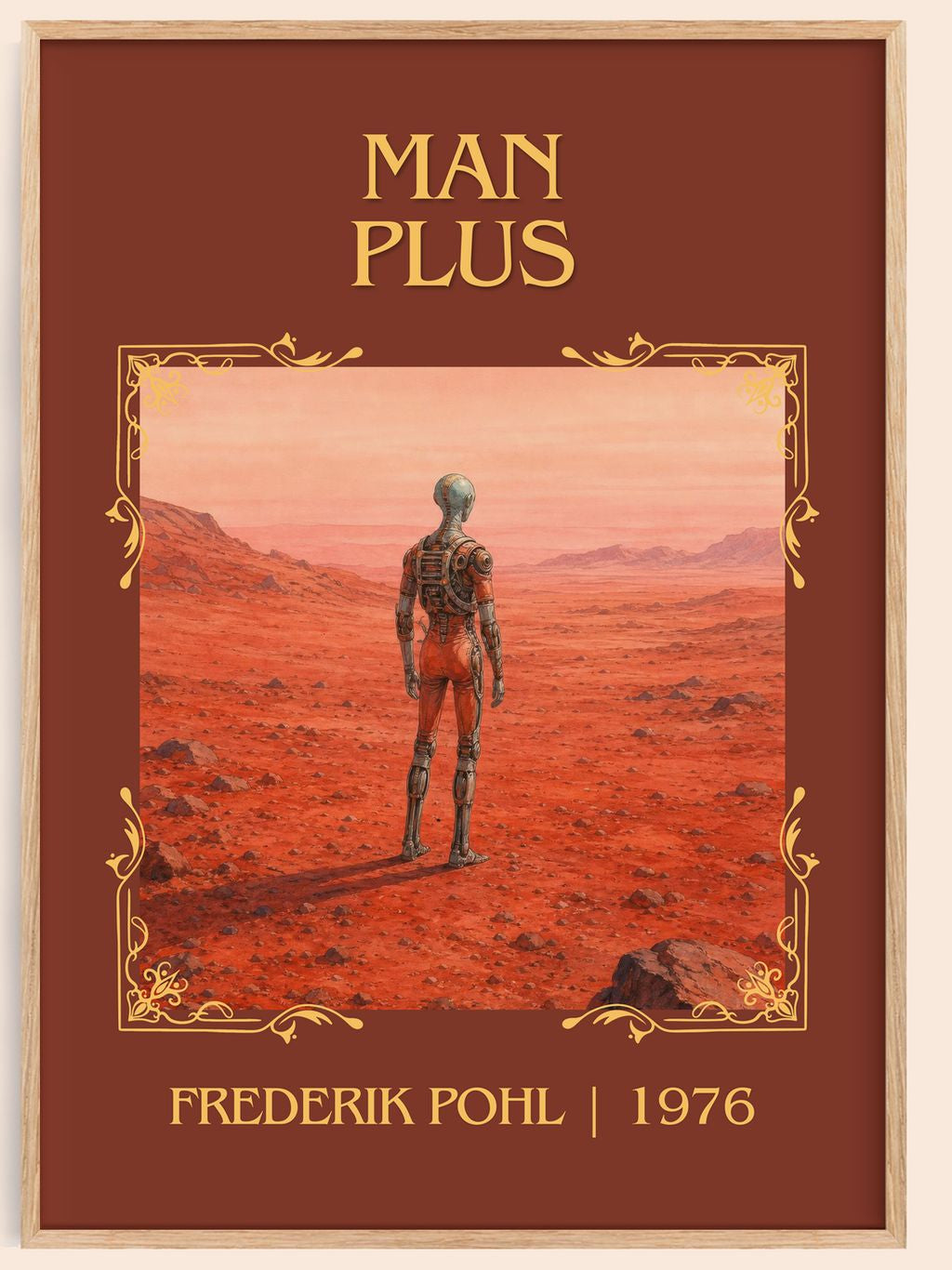 Man Plus Classic Book Art Print by Frederik Pohl – book poster