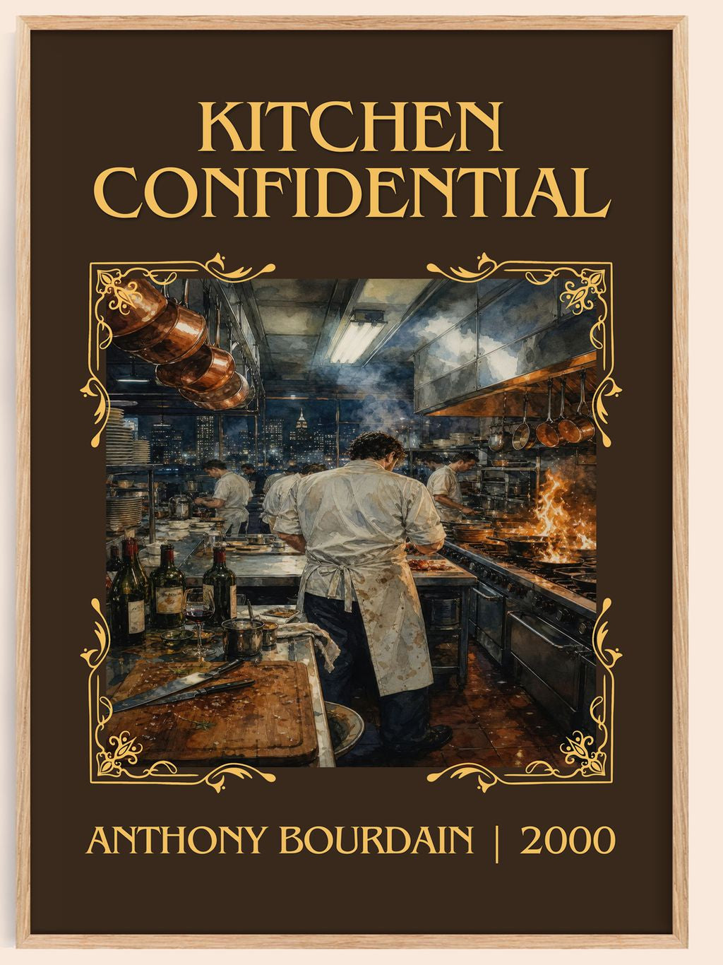 Kitchen Confidential Classic Book Art Print by Anthony Bourdain – book poster