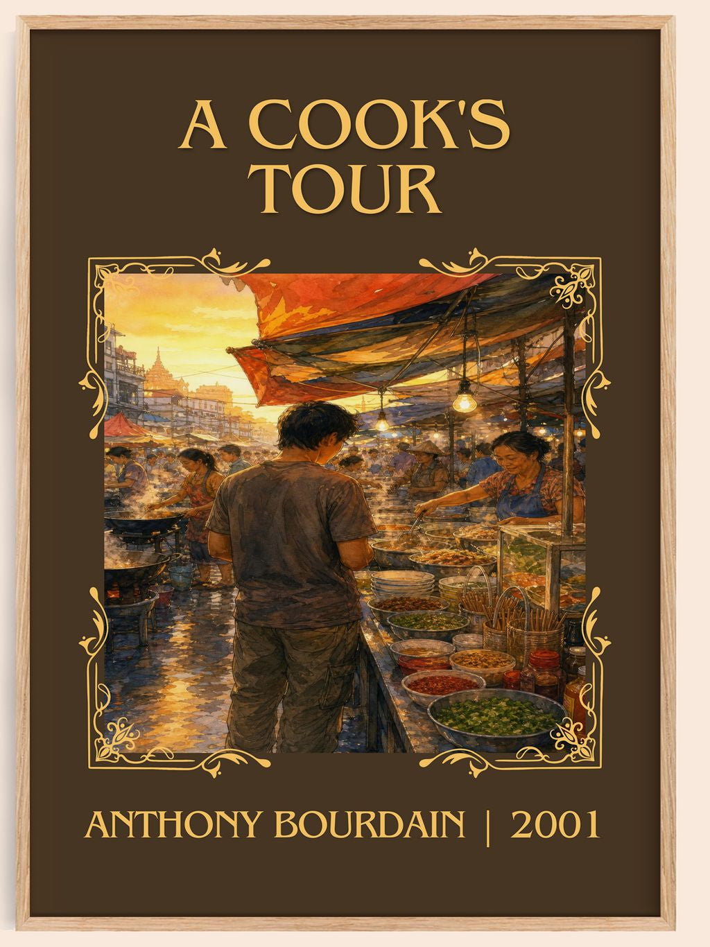 A Cook's Tour Classic Book Art Print by Anthony Bourdain – book poster