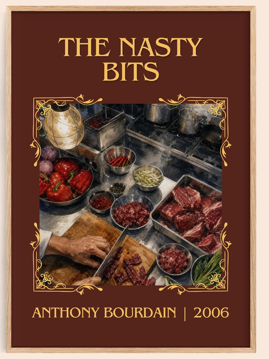 The Nasty Bits Classic Book Art Print by Anthony Bourdain – book poster