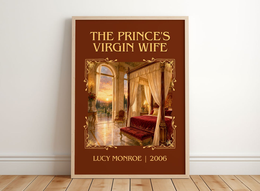 The Prince's Virgin Wife Classic Book Art Print by Lucy Monroe – framed print leaning on a wooden floor