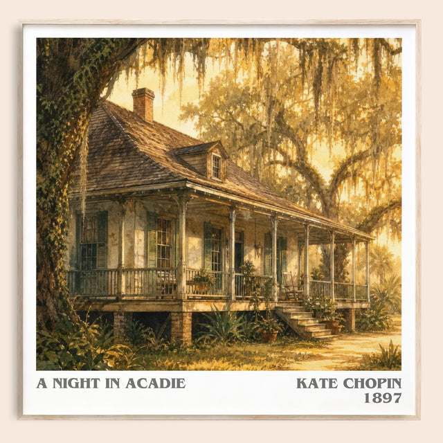 A Night In Acadie Literary Art Print by Kate Chopin