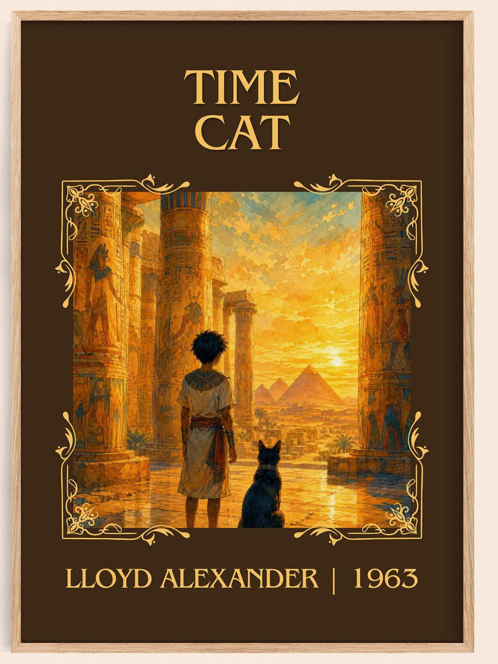 Time Cat Classic Book Art Print by Lloyd Alexander – book poster