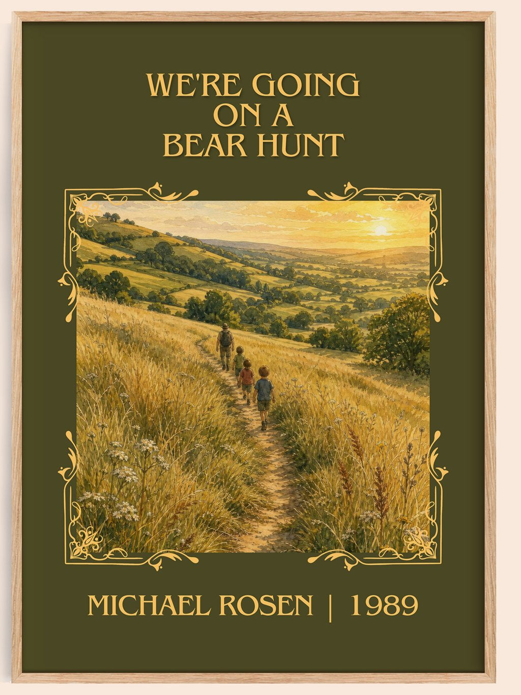 We're Going on a Bear Hunt Classic Book Art Print by Michael Rosen – book poster