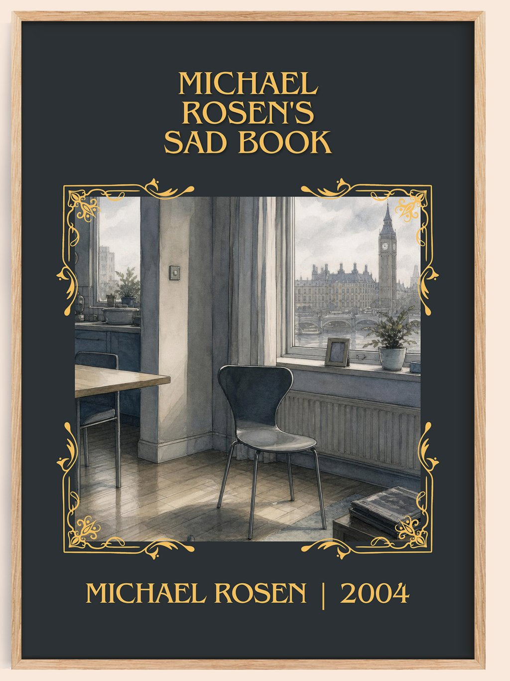 Michael Rosen's sad book Classic Book Art Print by Michael Rosen – book poster