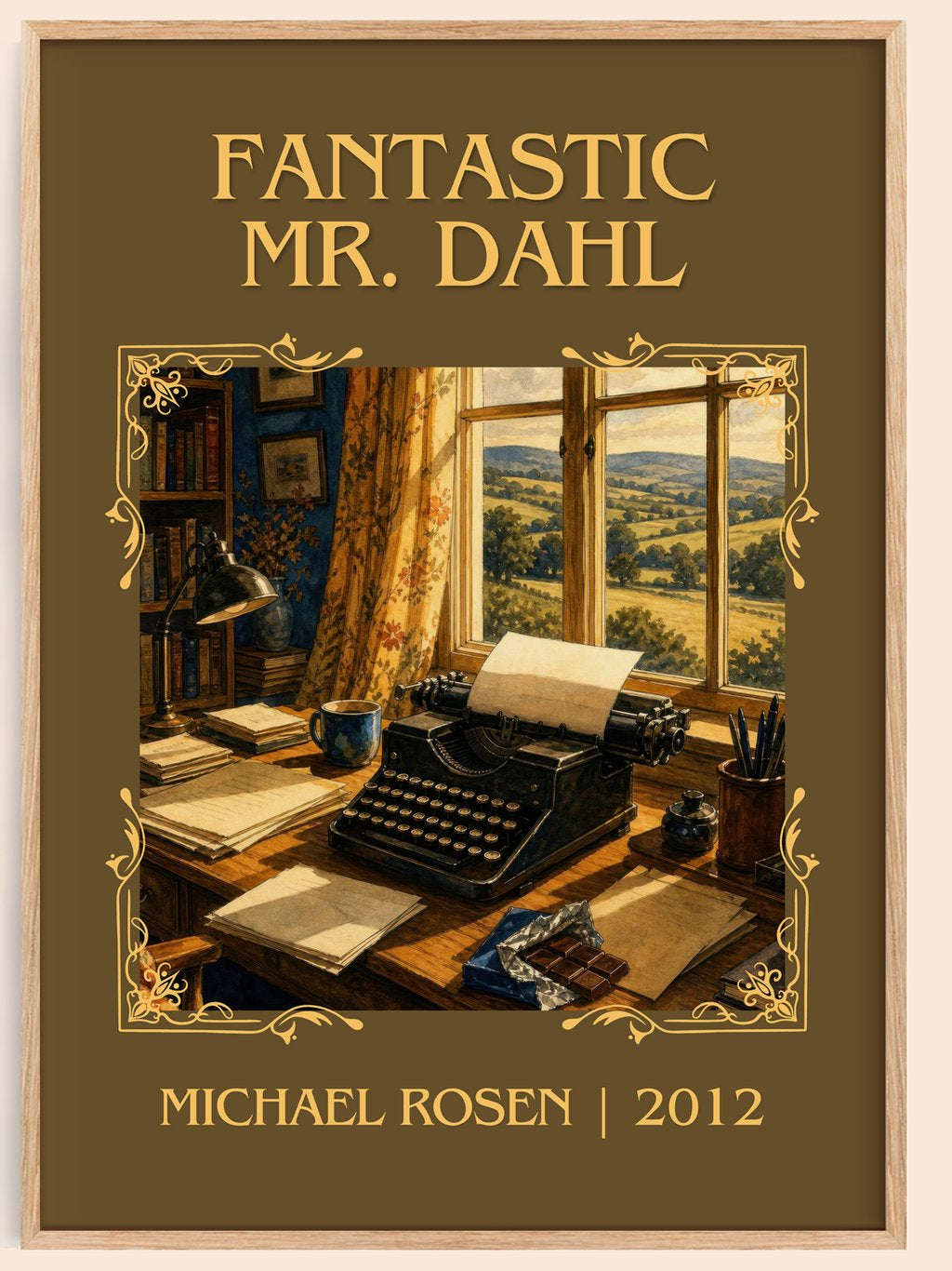 Fantastic Mr. Dahl Classic Book Art Print by Michael Rosen – book poster