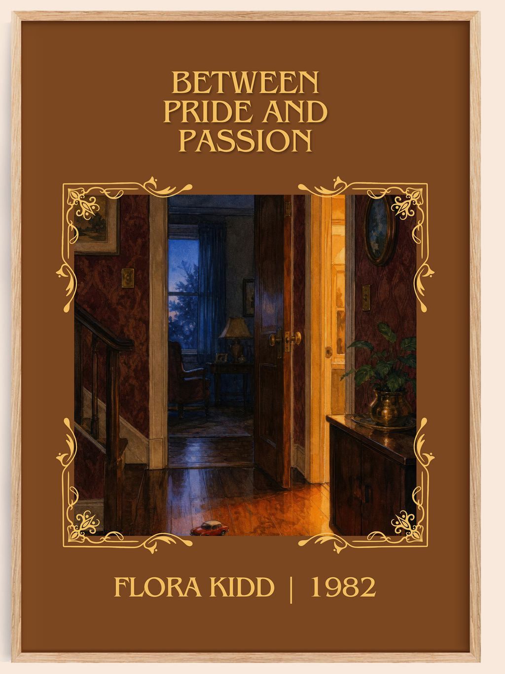Between Pride and Passion Classic Book Art Print by Flora Kidd – book poster