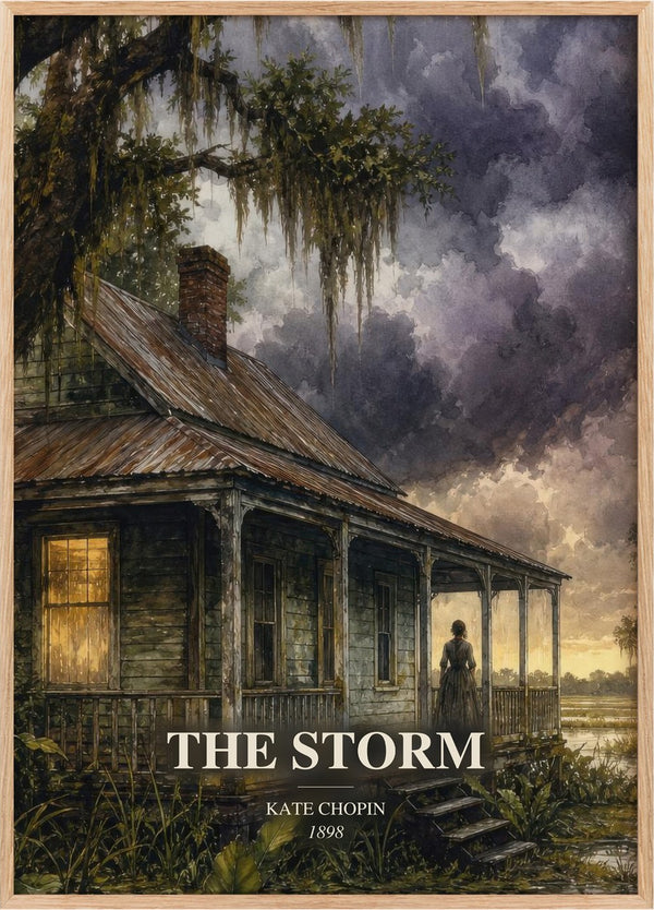 The Storm Book Watercolour Illustration by Kate Chopin