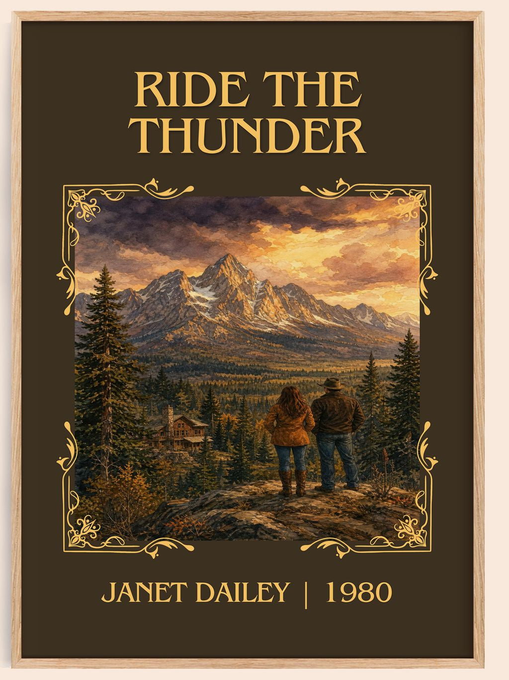 Ride the thunder Classic Book Art Print by Janet Dailey – book poster