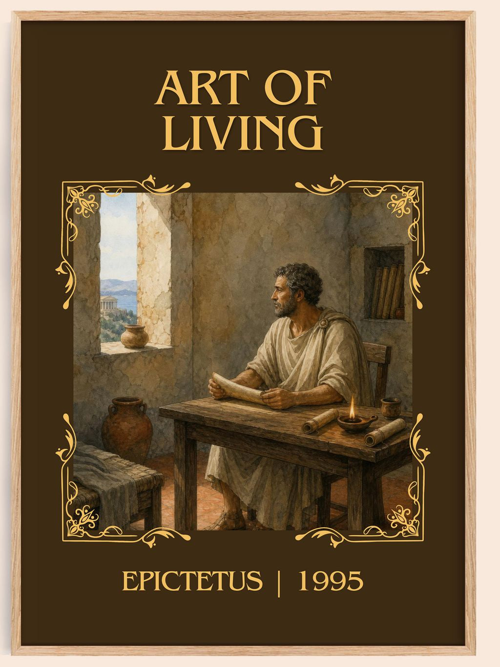 Art of Living Classic Book Art Print by Epictetus – book poster