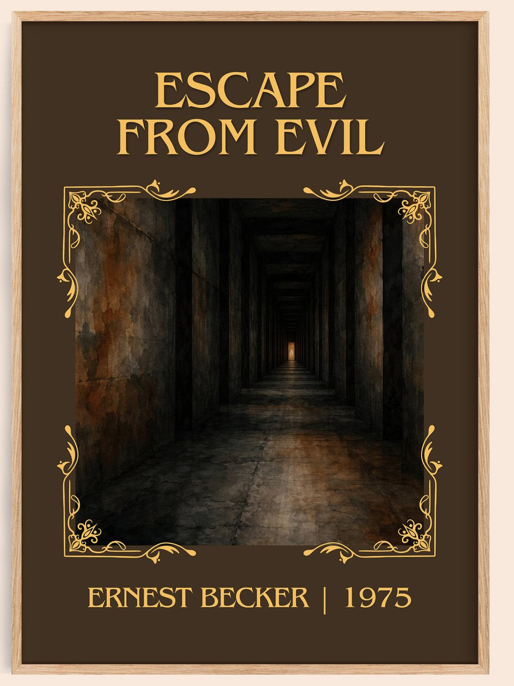 Escape from Evil Classic Book Art Print by Ernest Becker – book poster