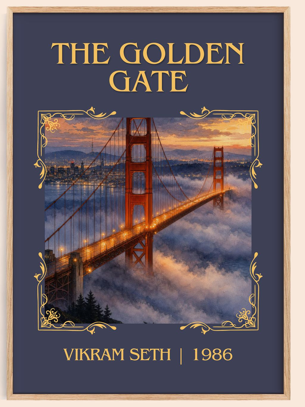 The Golden Gate Classic Book Art Print by Vikram Seth – book poster