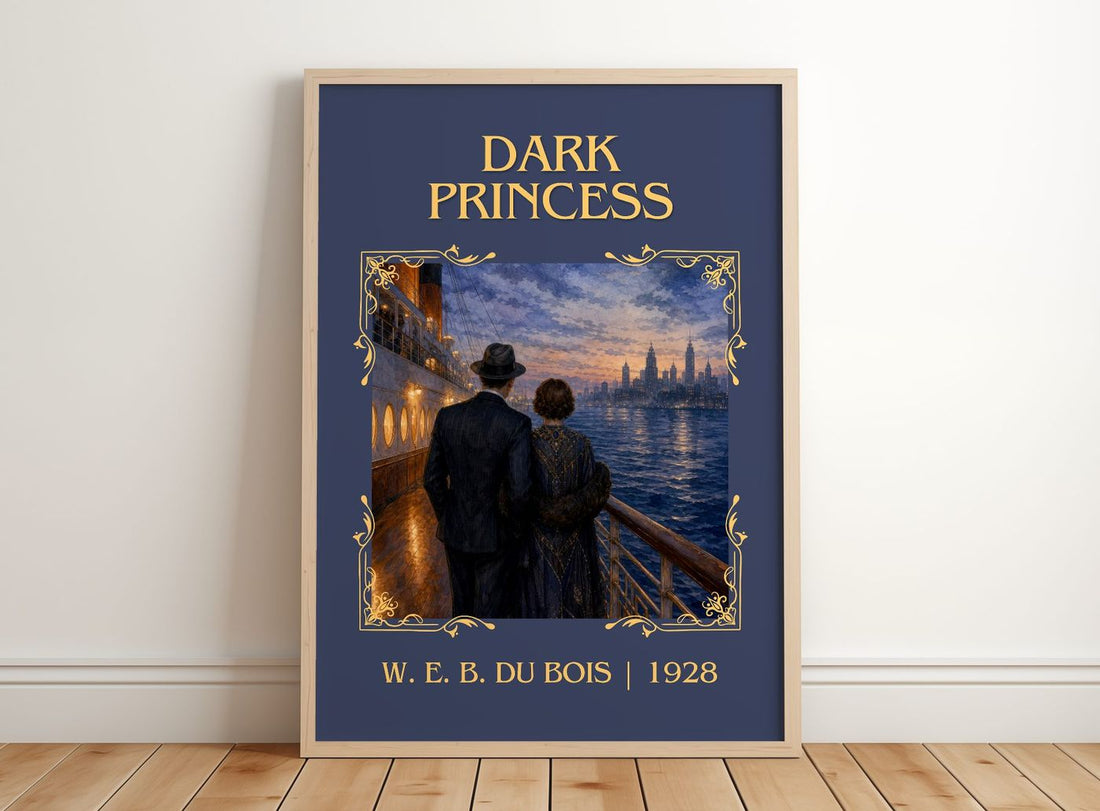 Dark princess Classic Book Art Print by W. E. B. Du Bois – framed print leaning on a wooden floor