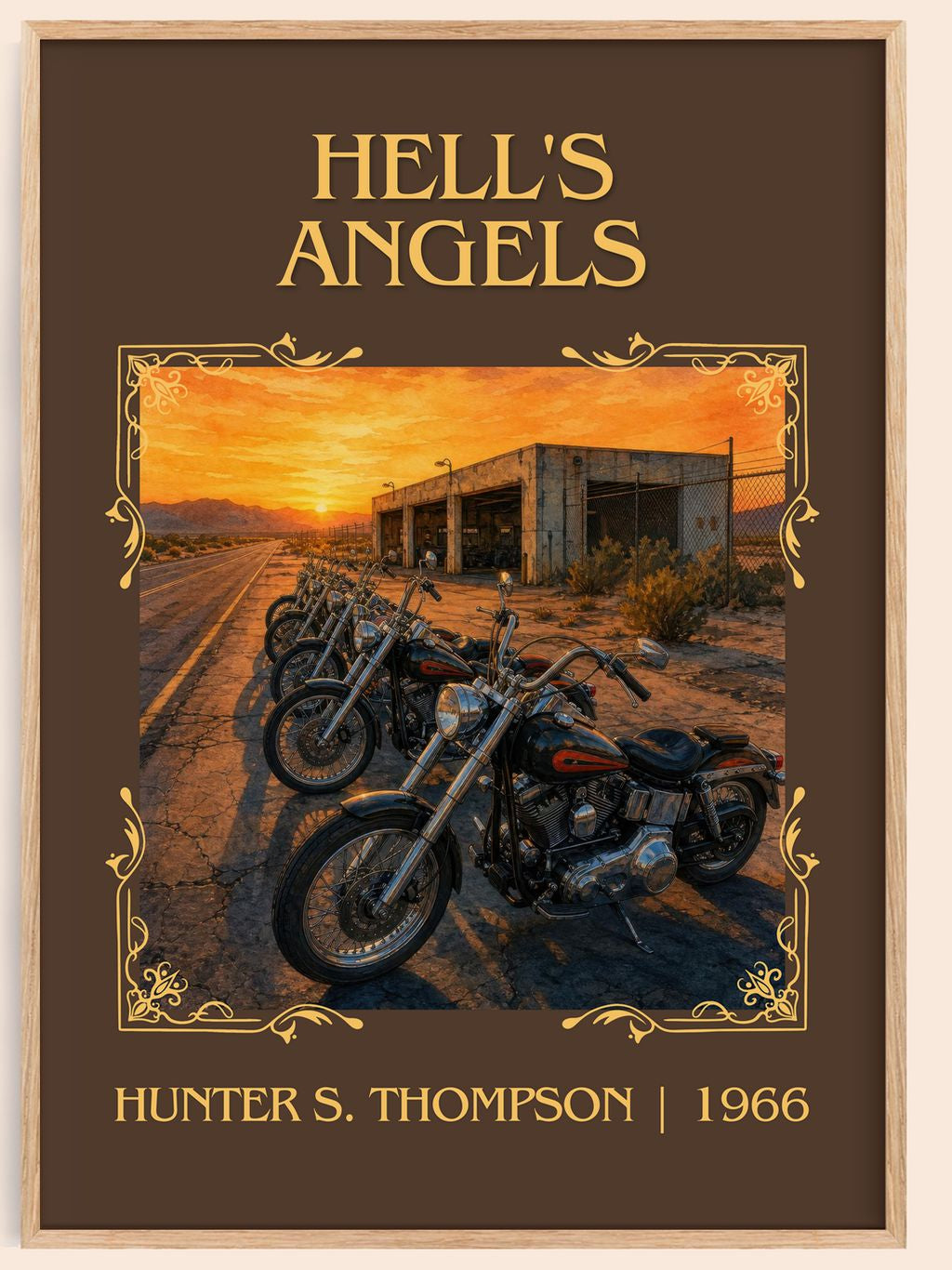 Hell's Angels Classic Book Art Print by Hunter S. Thompson – book poster