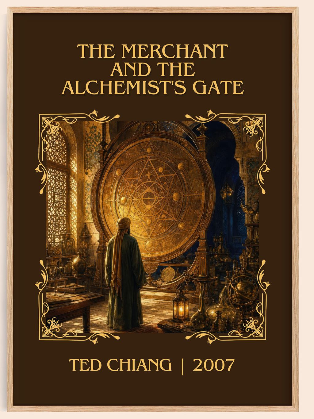 Merchant and the Alchemist's Gate Classic Book Art Print by Ted Chiang – book poster