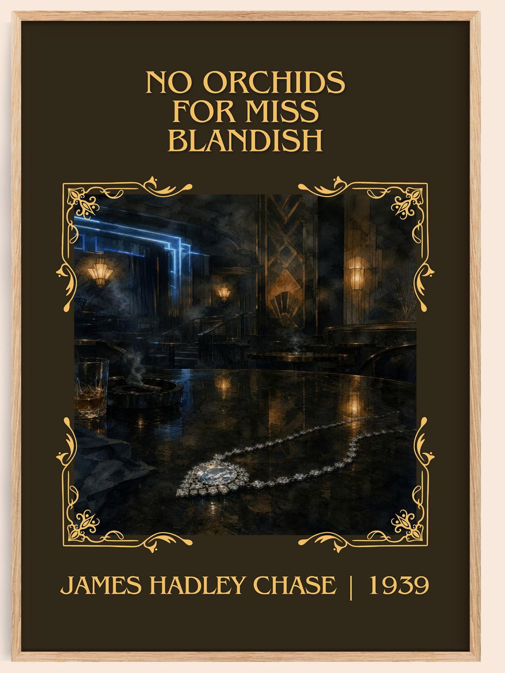 No Orchids for Miss Blandish Classic Book Art Print by J. Chase – book poster