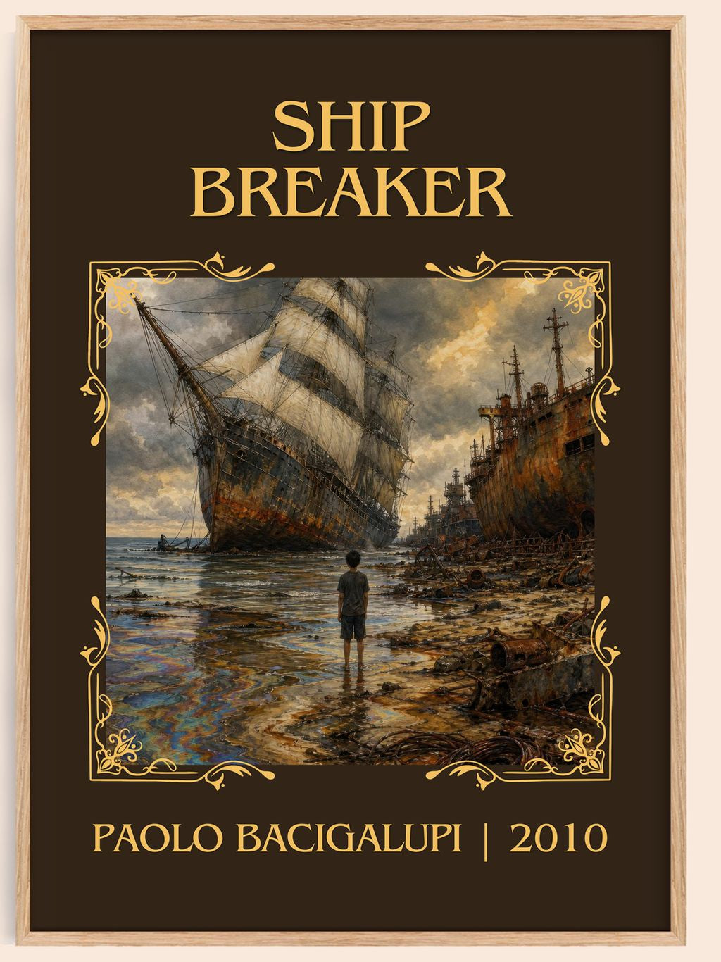 Ship breaker Classic Book Art Print by Paolo Bacigalupi – book poster
