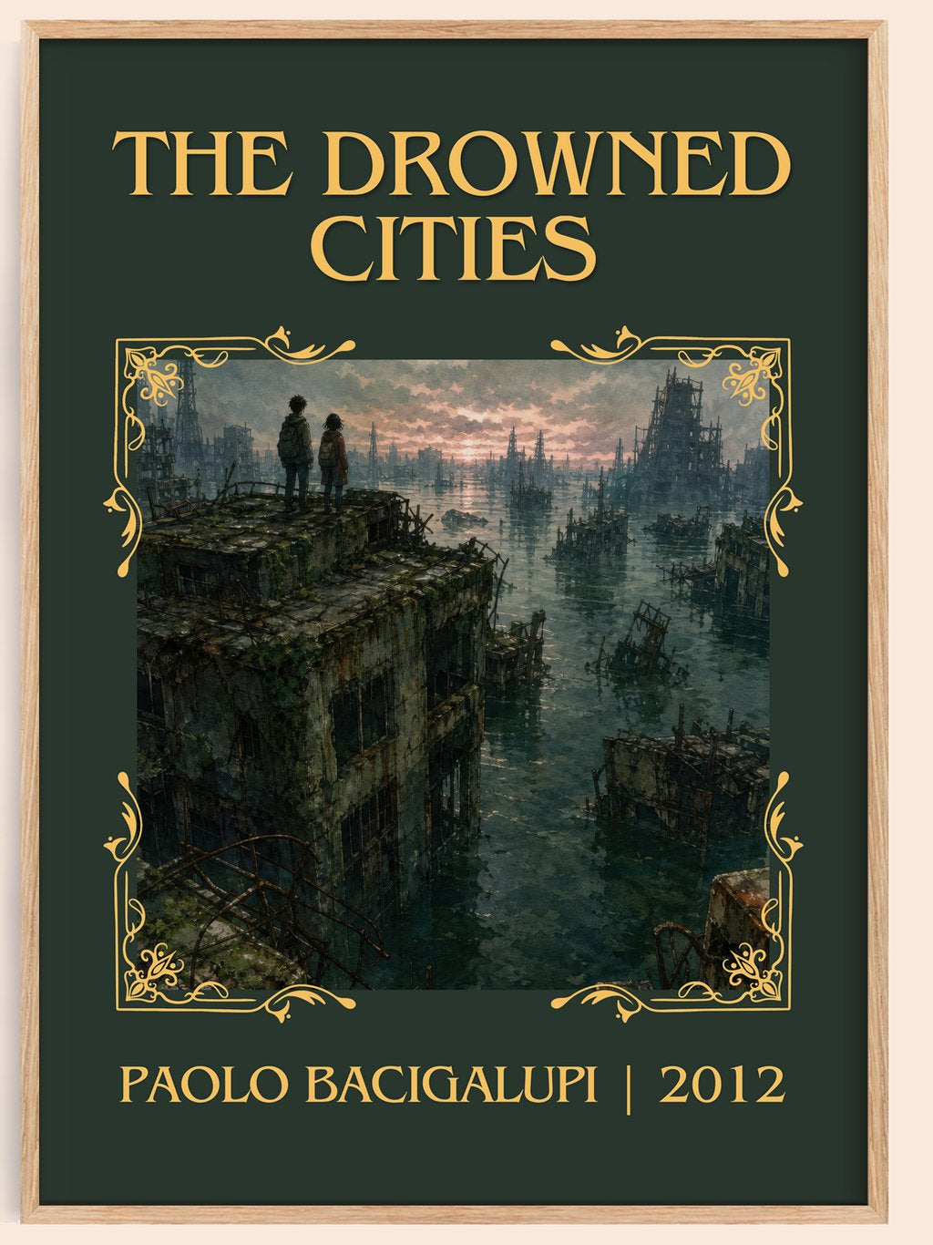 The drowned cities Classic Book Art Print by Paolo Bacigalupi – book poster