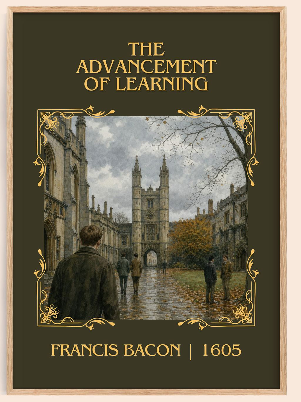 The advancement of learning Classic Book Art Print by Francis Bacon – book poster