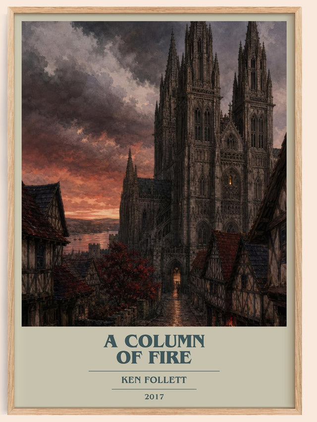 A Column Of Fire Book Cover Poster by Ken Follett