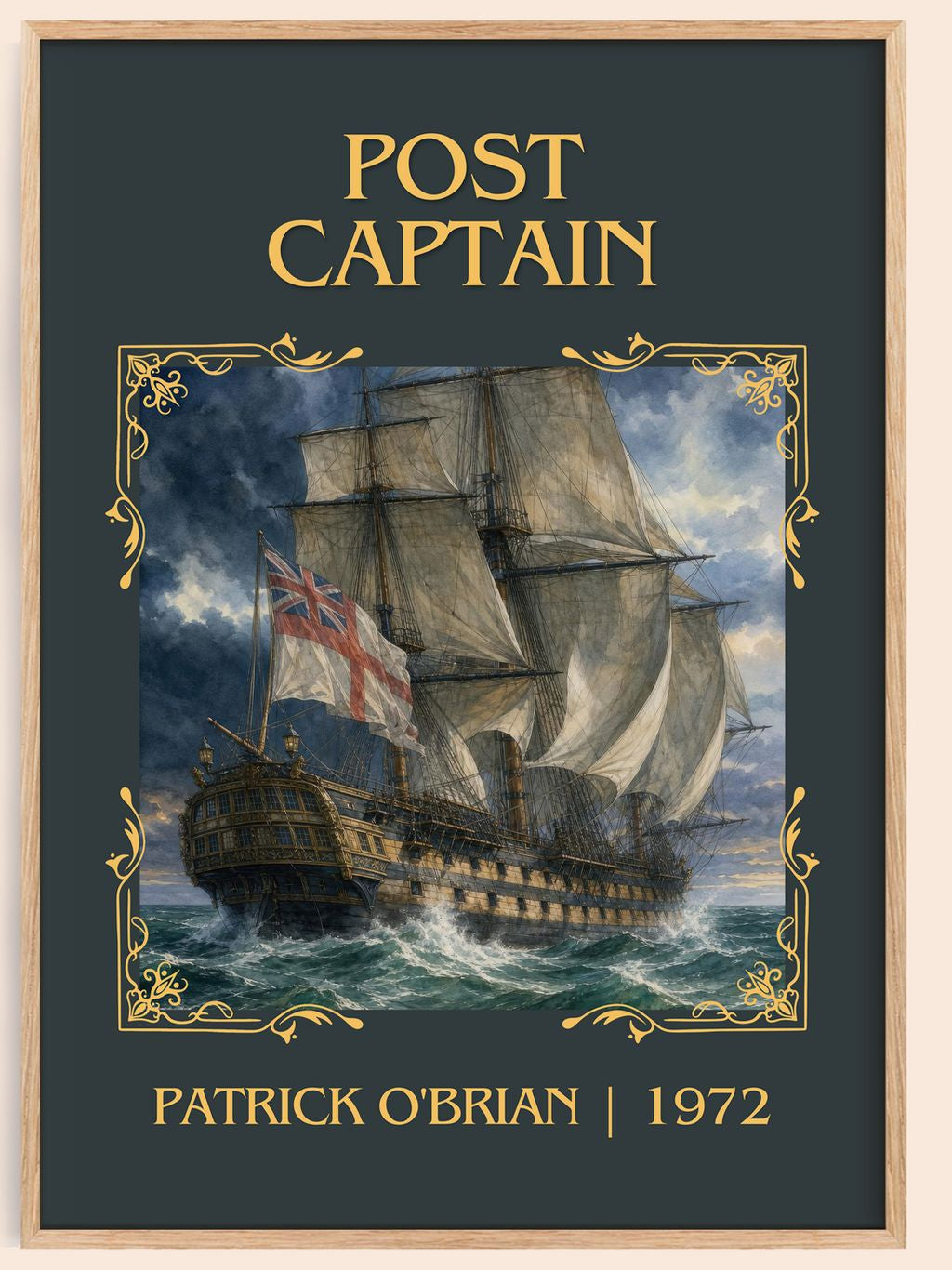 Post Captain Classic Book Art Print by Patrick O'Brian – book poster