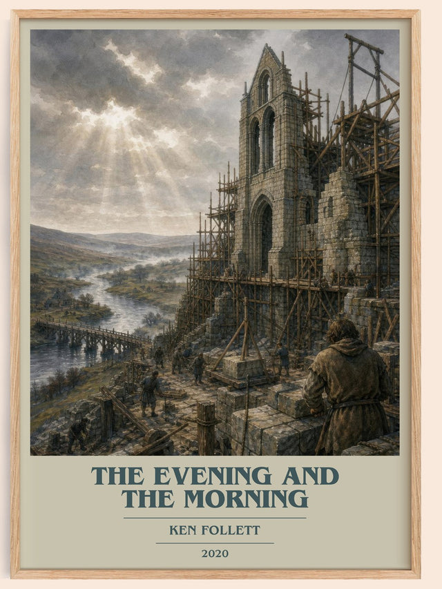 The Evening And The Morning Book Cover Poster by Ken Follett