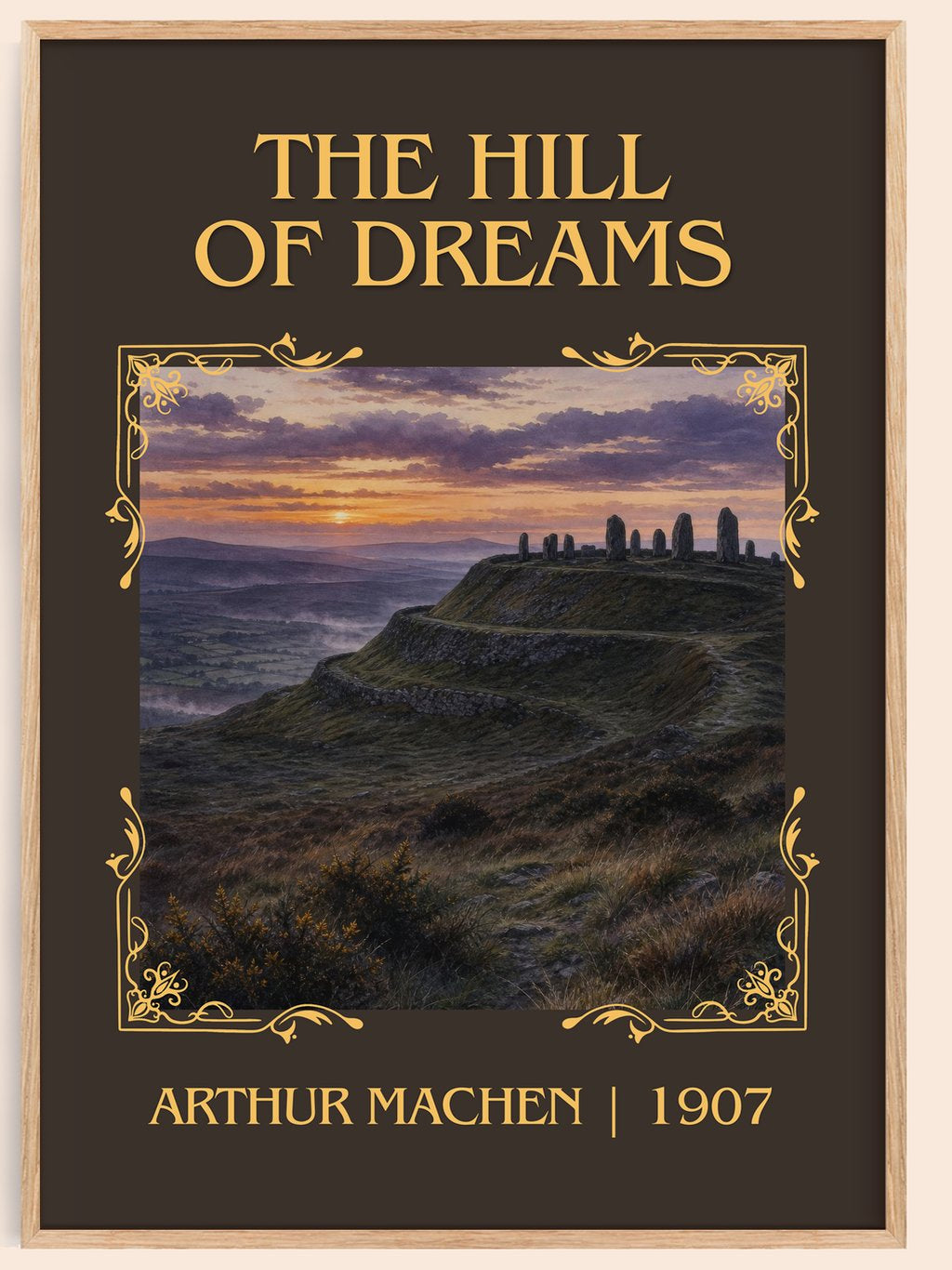 The Hill of Dreams Classic Book Art Print by Arthur Machen – book poster