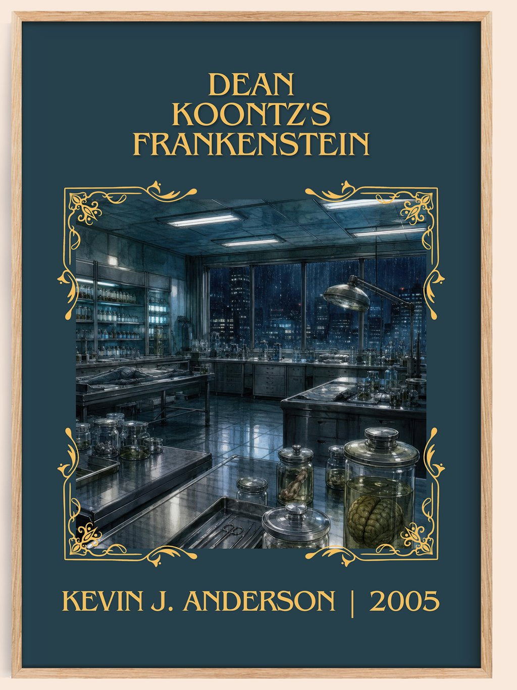 Dean Koontz's Frankenstein Classic Book Art Print by Kevin J. Anderson – book poster