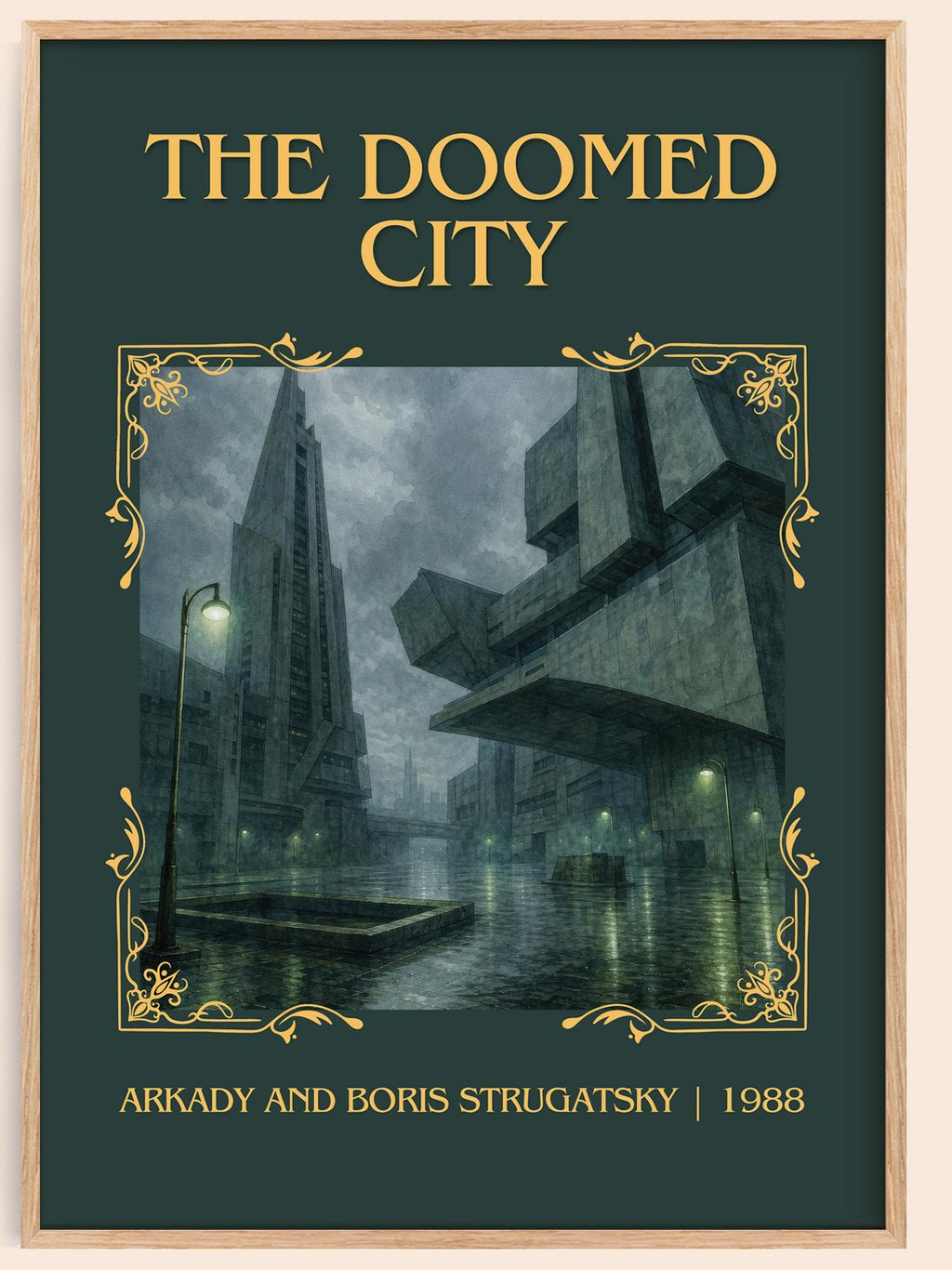 The Doomed City Classic Book Art Print by Arkady and Boris Strugatsky – book poster