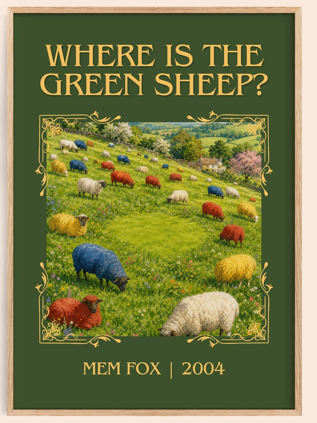 Where is the green sheep? Classic Book Art Print by Mem Fox – book poster